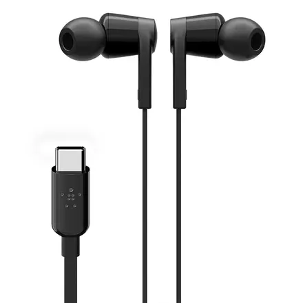 벨킨 USB C타입 커널형 이어폰, G3H0002bt, 블랙, 방수가능