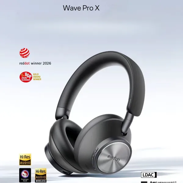 환우 빠른배송 이어펀 EarFun Wave Pro X 무선 노이즈 캔슬링 오버이어 AI 헤드폰 이어폰 사무용 게임용 음악용 2026 new LEEJ