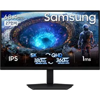 삼성전자 오디세이 G8 S27HG806 27인치 5K 180Hz QHD 360Hz FAST IPS 고해상도 듀얼 모드 가변주사율 피벗 게이밍 모니터