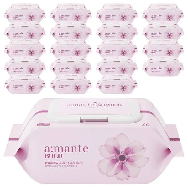 amante 유아용 볼드 물티슈 캡형, 75g, 72매, 20세트