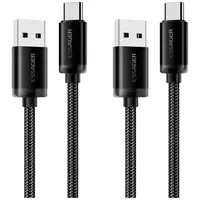 Essager 3A C타입 고속 충전케이블, 2개, 블랙, 2m