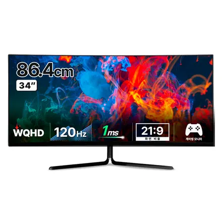 한성컴퓨터 WQHD 1500R 120Hz 게이밍 커브드 모니터, 86.4cm, TFG34Q10W(일반)