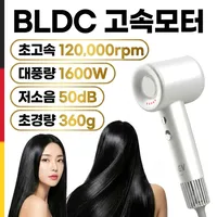 독일 헤어드라이기 고속 BLDC 드라이어 항공모터 대풍량 저소음 고출력 헤어드라이어 가정용 미용실 전문가용, 펄화이트, VV-8119HRLP