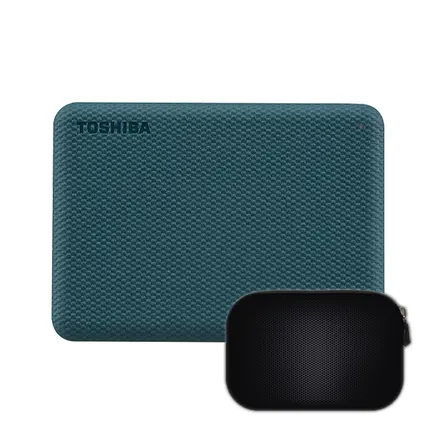 도시바 칸비오 어드밴스 2세대 외장하드 DTCA20 + 파우치, 2TB, 에메랄드 그린(외장하드)