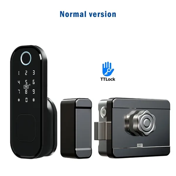R5 PRO 녹 방지 코팅 지문 인식 TTLock 앱 야외 잠금 장치 원격 제어 절전 코드 스마트 도어락 전자 림락