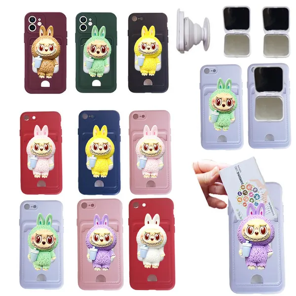 아이폰14프로맥스 (iPhone 14 Pro Max 손잡이 미러 거울톡 폰그립 거치대 카드 수납 실리콘 젤리 범퍼 핸드폰 케이스 그립톡 스마트톡 미러톡 그립 홀더 xmbvsqoau