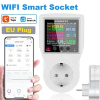 BR 플러그 Tuya 스마트 WiFi 소켓 디지털 전류 전압계 AC 전력계 시간 전력 에너지 테스터 전력계 미국 영