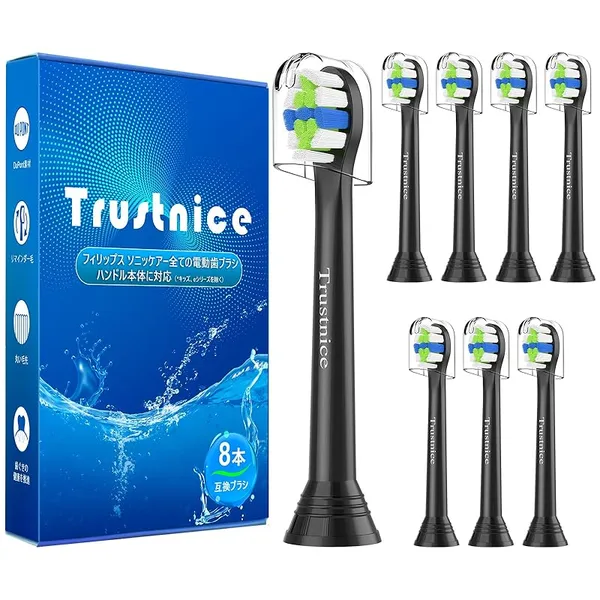 2026 최신 진화 모델 미니 사이즈 Trustnice 교체 브러쉬 필립스 소닉 케어 대응 전동 칫솔 미니 소형 후리푸스 용 호환 브러시 소형 브러시 헤드 플라크 제거 타입 화이트