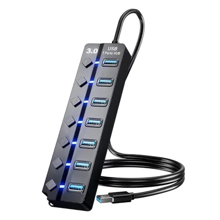 USB3.0 7in1 c타입허브 노트북 멀티 허브 다이나믹 개별 스위치