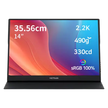 빅트랙 2.1K 휴대용 모니터, 35.56cm, 140PM02Q