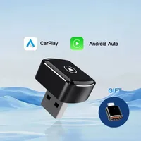 2026 무선 카플레이 안드로이드 오토 어댑터 USB 동글 스마트 미니 박스 플러그 앤 토요타 닛산 혼다 포드 차량용 범용