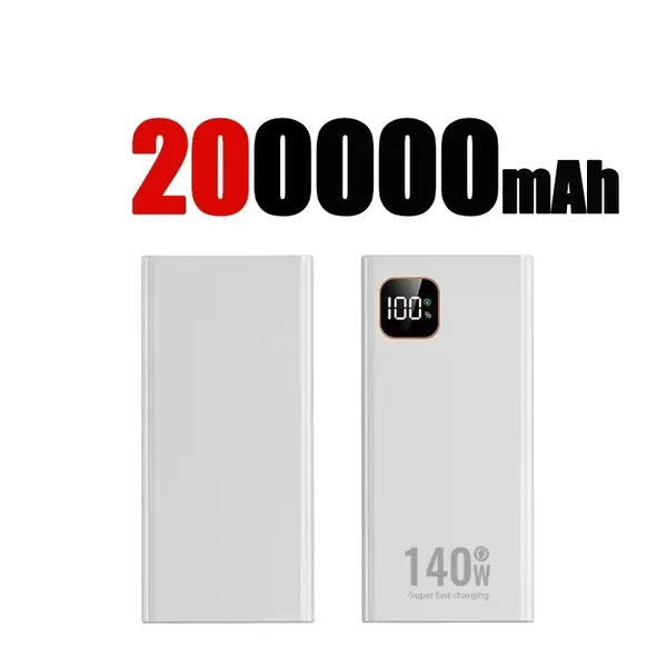 500000mAh 파워 뱅크 140W 초대용량 초고속 충전 휴대용 보조배터리 디지털 디스플레이 외장 2026