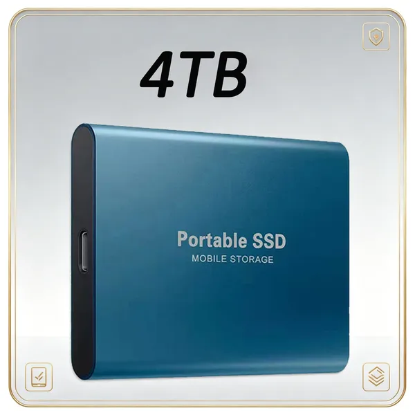범용 외장 하드 드라이브 1TB 2TB 4TB 휴대용 HDD SSD 저장장치 PC 노트북 휴대폰용 2026 Blue 4TB