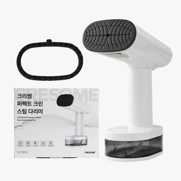 크리썸 핸디형 여행용 스팀다리미 1640W, 화이트, 1개