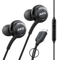 삼성 AKG 이어폰 신형 C타입 갤럭시 S20 S21 S22 S23 Z시리즈 울트라 노트 인강 게임용, 블랙, AKG