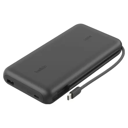 벨킨 울트라차지 프로 USB C 케이블 일체형 140W AVS 노트북 고속 충전 보조배터리 25000mAh, 블랙, BPB039qcBK