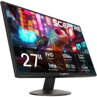 Sceptre 새로운 27인치 프라임 모니터 100Hz HDMI x2 VGA 1ms 99% sRGB 아이케어 내장 스피커 머신 블랙 2026 E275W - 19203R 시리즈