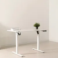 롱코 모션데스크 듀얼모터 전동 높이조절 책상 듀얼슬림, 화이트