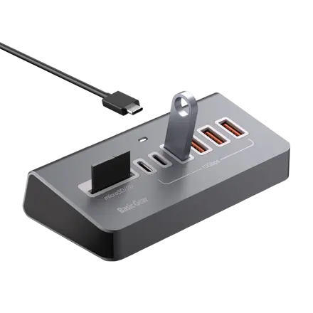베이직기어 버티컬 8in1 C타입 10Gbps USB 멀티허브, 1개