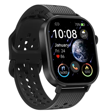 블루투스 스마트워치 BEST60 2.13인치 고화질 디스플레이 GPS 아웃도어, GPS + 블루투스, 5.4cm, 블랙