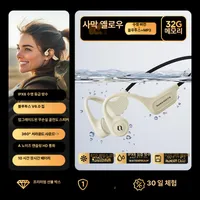 리리아누 골전도이어폰 방수골전도이어폰 수영용 러닝 자전거 귀걸이형 통화가능
