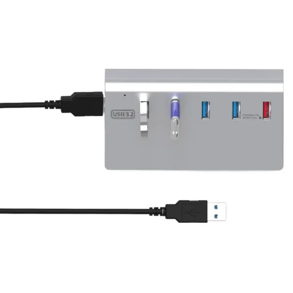 USB3.2 퀵차지 10G QC 5P 유전원 멀티허브 고속충전 포트확장 컴퓨터 PC 노트북, 단일상품, 1개