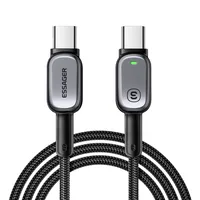 ESSAGER 60W 3A C-C타입 고속 충전 케이블 2m 회색