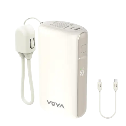 보바 그립 미니 고속충전 보조배터리 10000mAh, VA-115, 아이보리