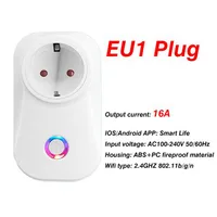 소비전력측정기 플러그형 디지털 계량기 대한민국 EU 스마트 플러그 WiFi 소켓 전력 에너지 미터 10A16A 모니터 타이밍 기능 Tuya SmartLife APP 제어 작동