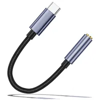 휴대폰 갤럭시 3.5mm C타입 이어폰 변환젠더 케이블 CU-35, 1개, (C타입) 이어폰 젠더 케이블(네이비)CU-35