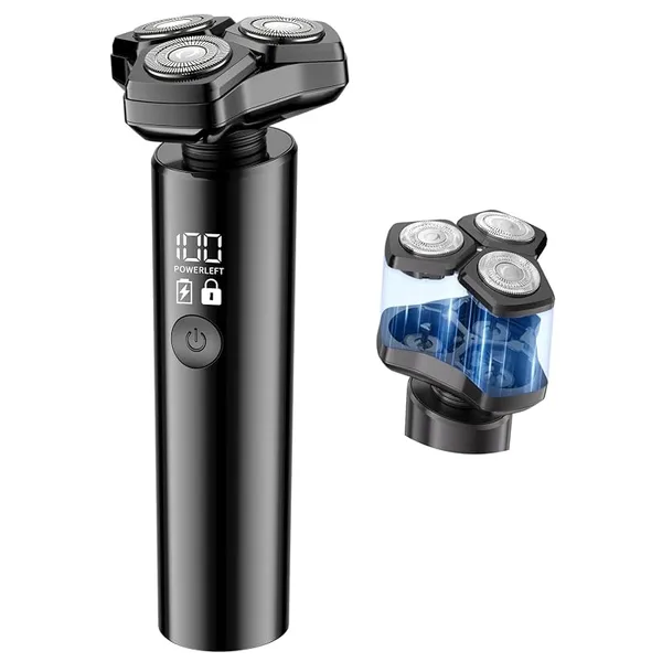 2026년형 5D 회전식 전기면도기 57중날 IPX7 방수 USB C타입 급속충전