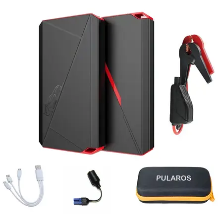 풀라로스 긴급시동 보조배터리 점프스타터+스마트 점프 케이블+ 파우치백 14800mAh