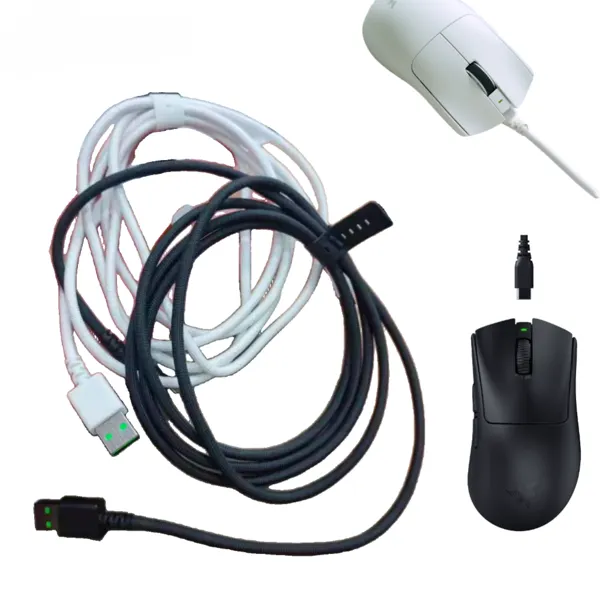 레이저 바이퍼 v4 데스에더 v4 pro 마우스 전용 오리지널 충전 케이블 C타입 8KHZ지원 VIPER DEATHADDER V3 PRO 바브사 데브사 완벽호환, 1개, 바브삼 데브삼 호환 충전케이블 화이트, 2m