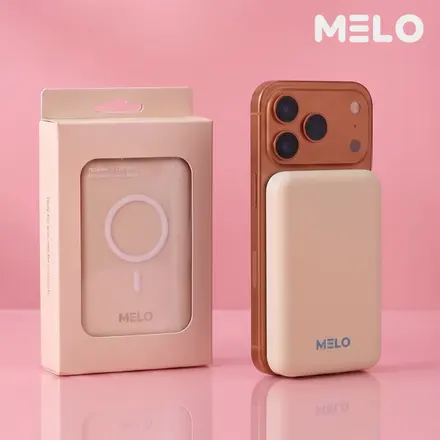 [난연] melo 보조배터리 맥세이프 기내반입 10000mAh 22.5w 187g, 마카롱아이보리, voo1