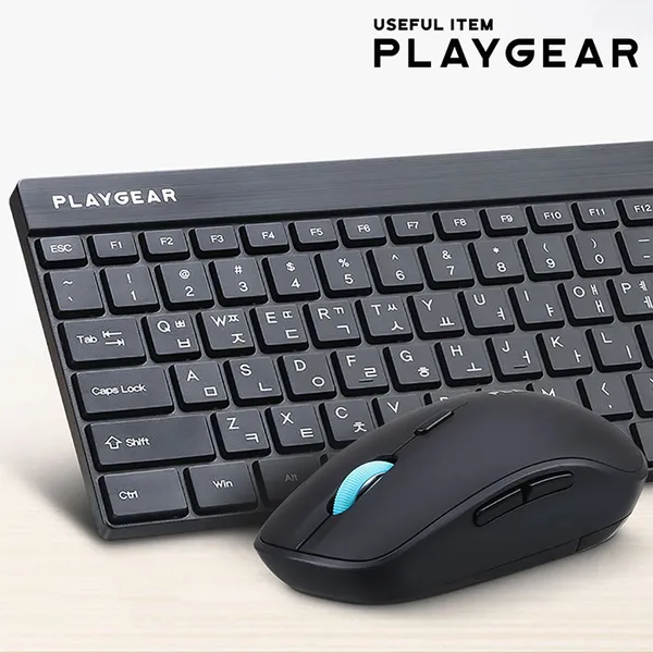 플레이기어 PK-106 Silent 무선 키보드 마우스 세트 무소음 키마 USB 사무실 손목 게이밍 게임 PC 컴퓨터 회사 업무 학교 학원 키마합본세트