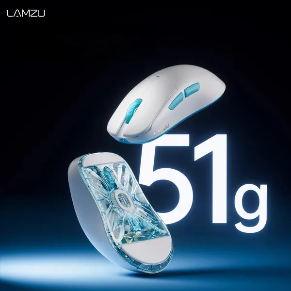 2026 환우 빠른배송 LAMZU Atlantis Mini V2 경량 무선 듀얼 8K 게이밍 마우스 FPS 신출시 8K 업그레이드 YXPJ