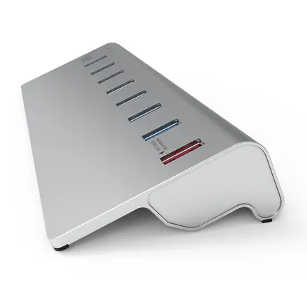 넥스트유 이지넷유비쿼터스 USB3.0 알루미늄 8포트 스탠드형 유전원 USB허브 NEXT-319U3
