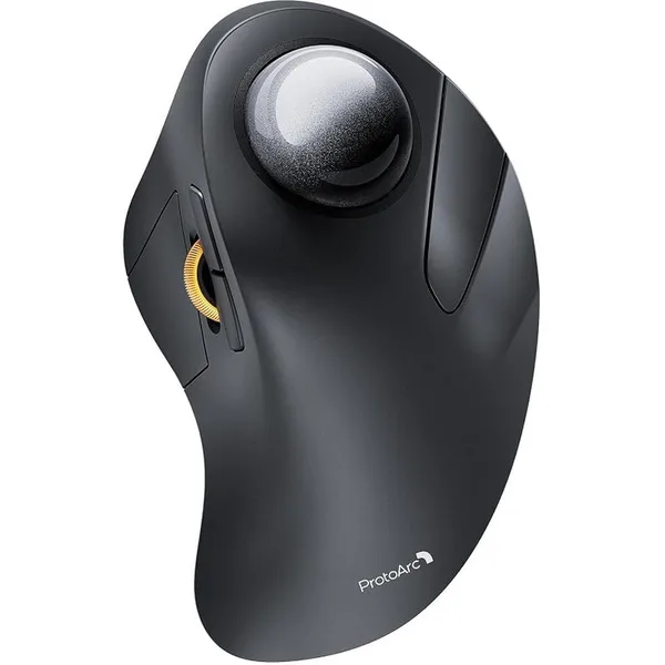 ProtoArc EM03 NL 트랙볼 마우스 조용한 검지 손가락 조작 손목 부담 경감 Bluetooth 무선 2.4GHz 3대 동시 접속