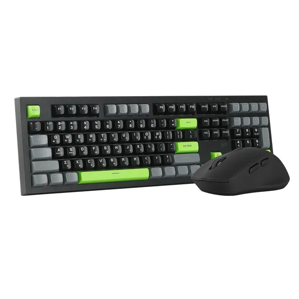지클릭커 오피스프로 WMK50 사일런스 M 무소음 무선 블루투스 108 키보드 마우스 세트, 일반형, 포커, WMK50 108키