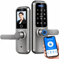 KEYNEX  3D 얼굴 인식 스마트 디지털 도어록 지문 비밀번호 카드 비상열쇠 카메라 모니터링 스마트 잠금장치