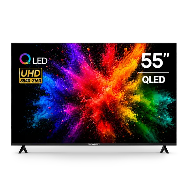 와우피프티 4K UHD QLED 스마트TV, 55UHD-QS, 고객직접설치, 스탠드형, 139cm(55인치)