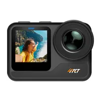 포팩트 K02 액션캠 4K 유튜브 브이로그 방수 듀얼스크린 카메라, 블랙, 4FACT K02