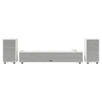 아이리버 2.1채널 블루투스 스피커 PC 사운드바, 화이트, IBS-V200