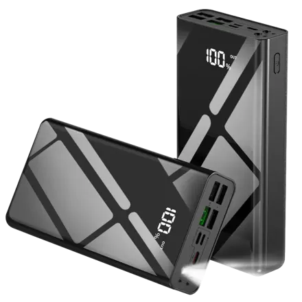 THOUSTA 대용량 보조배터리 고속충전 30000mAh 멀티단자 잔량표시 LED조명 PD 22.5W QC3.0
