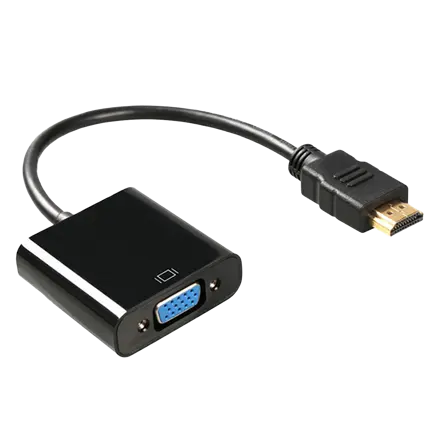 808 HDMI to VGA RGB 컨버터 케이블 변환 젠더, 1개, 블랙