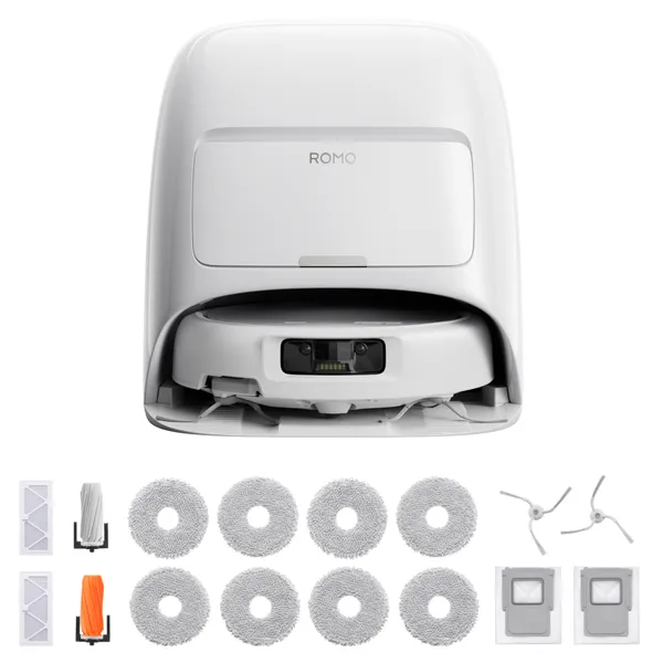 DJI ROMO S 로봇청소기 + 액세서리 키트 세트, 화이트(청소기), 단일색상(키트), CR8F