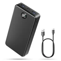 고속충전 대용량 보조배터리 30000mAh PD 22.5W QC3.0 잔량표시 멀티단자 + 20W C타입 케이블, 블랙-30000mAh, P1
