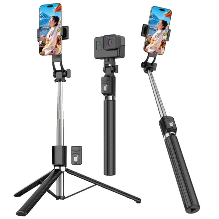 NICESUN 블루투스 휴대폰 삼각대 스마트폰/카메라/고프로 삼각대 셀카봉 170cm S8