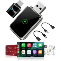 Drivio 무선 & Android Auto용 CarPlay 어댑터 USB C A 2026년형 블루투스 Car 액세서리용 Play 동글