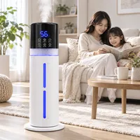 헤미션 대용량 8L 스마트 초음파 가습기 UV 살균 자동 습도조절 2in1 분리형 청소쉬운 가정용 사무실용
